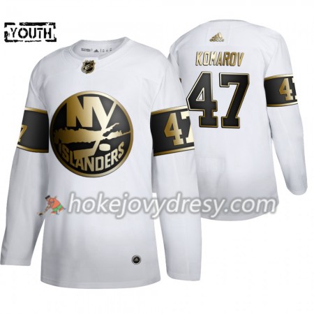 Dětské Hokejový Dres New York Islanders Leo Komarov 47 Adidas 2019-2020 Golden Edition Bílá Authentic